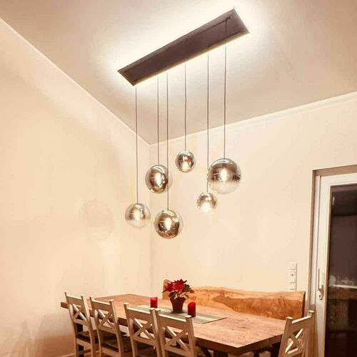 Skontrolujte Závesné svietidlo s.luce Orb biele sklo kov 5xE27 160 cm