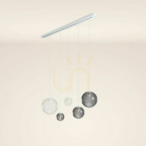 Skontrolujte Závesné svietidlo s.luce Orb 5x E27 dymové sklo 160 cm