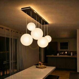 Luster s.luce Orb 5-plameňový zlatý sklo kov do jedálne 160 cm small 5