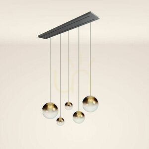 Luster s.luce Orb zlatý sklo kov 5x E27 Ø40 cm, 2-radový 10 Luster s.luce Orb zlatý sklo kov 5x E27 Ø40 cm, 2-radový small 10