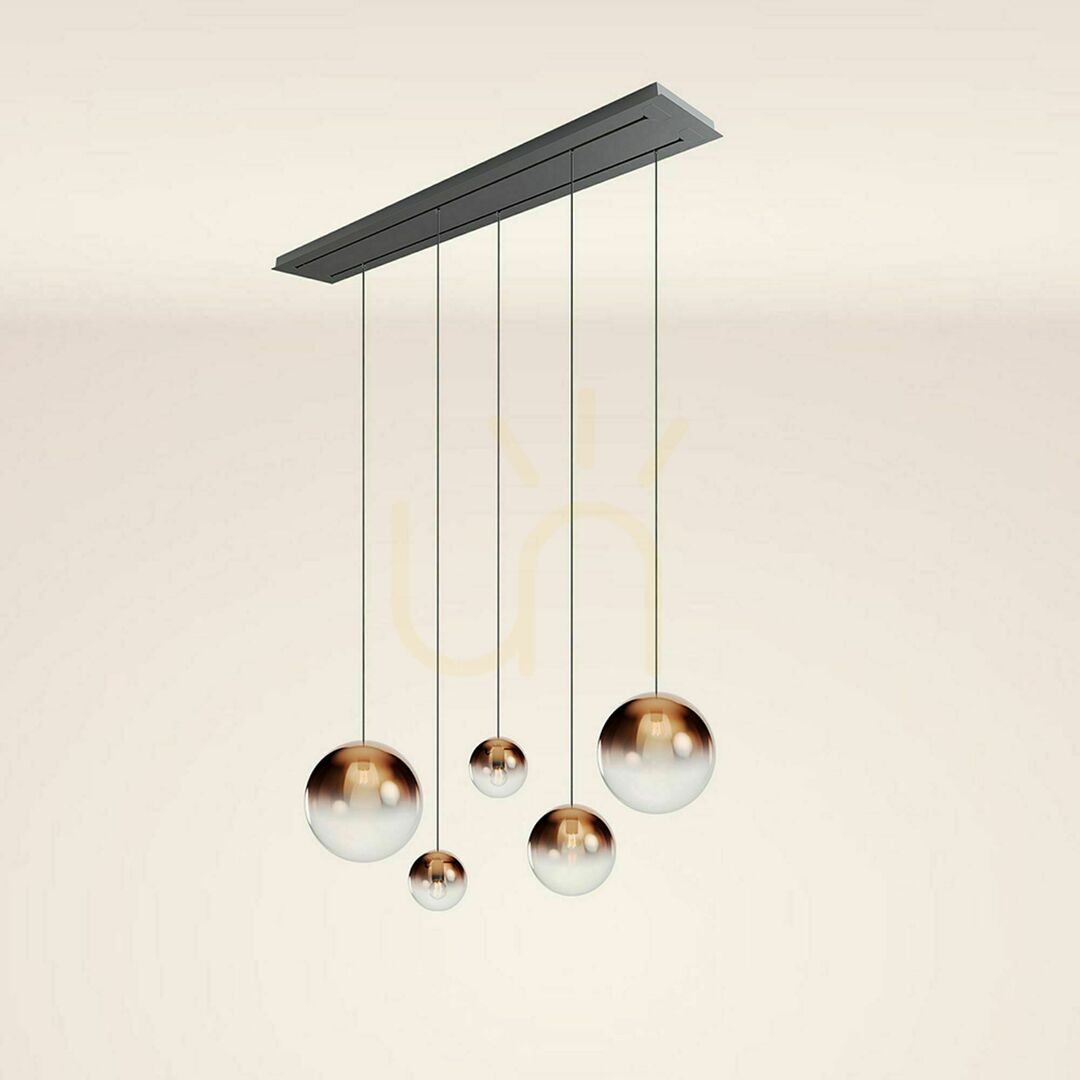 Šou Luster s.luce Orb zlatý sklo kov 5x E27 Ø40 cm, 2-radový Luster s.luce Orb zlatý sklo kov 5x E27 Ø40 cm, 2-radový