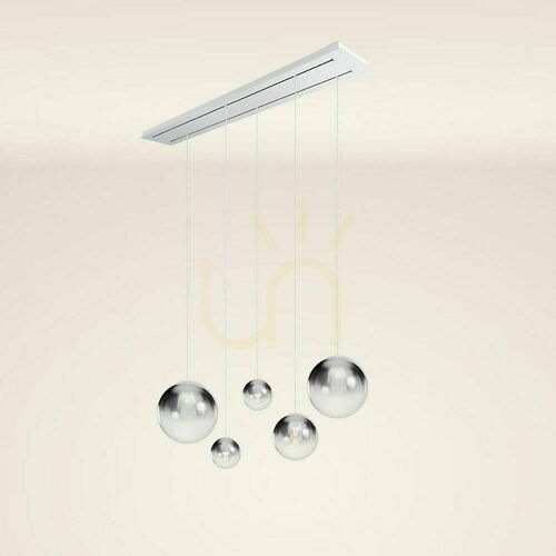 Skontrolujte Luster s.luce Orb dymové sklo kov 5x E27 stmievateľný 160 cm