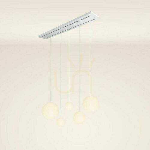 Skontrolujte Luster s.luce Orb biely sklo kov 5-plameňový 160 cm