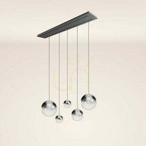 Luster s.luce Orb zlatý 5-plameňový sklenený moderný 160 cm small 8