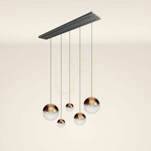 Luster s.luce Orb zlatý 5-plameňový sklenený moderný 160 cm small 9