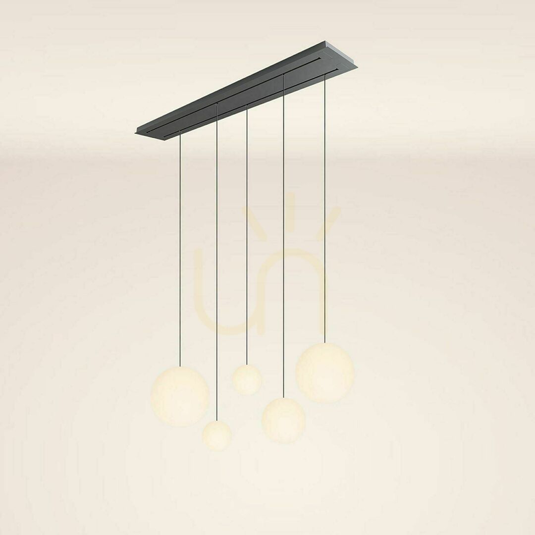 Náhľad Luster s.luce Orb 5-ramenný dymové sklo, 2-radový 160 cm Luster s.luce Orb 5-ramenný dymové sklo, 2-radový 160 cm