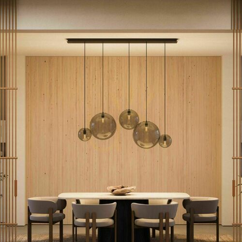 Skontrolujte Luster s.luce Orb 5-ramenný dymové sklo, 2-radový 160 cm