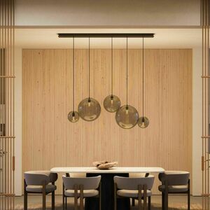 Luster s.luce Orb 5-ramenný dymové sklo, 2-radový 160 cm 0 Luster s.luce Orb 5-ramenný dymové sklo, 2-radový 160 cm small 0