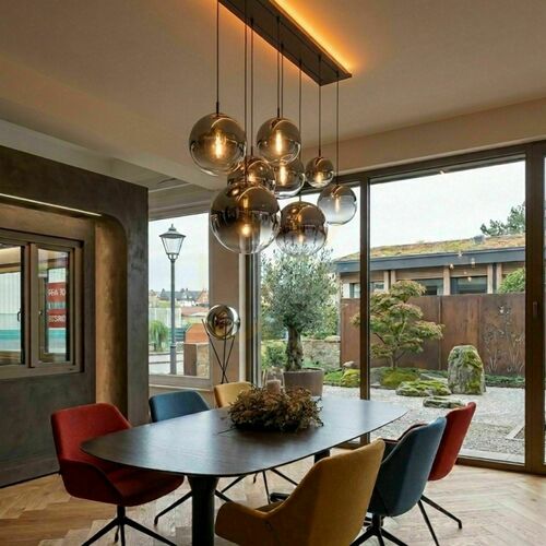 Skontrolujte Luster s.luce Orb dymové sklo 8-plameňový 2-radový