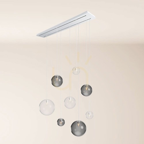 Skontrolujte Luster s.luce Orb dymové sklo kov 8-plamenný 160 cm