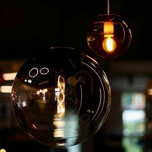 Luster s.luce Orb meď 12-plameňový sklo kov 160 cm 2 rady small 2