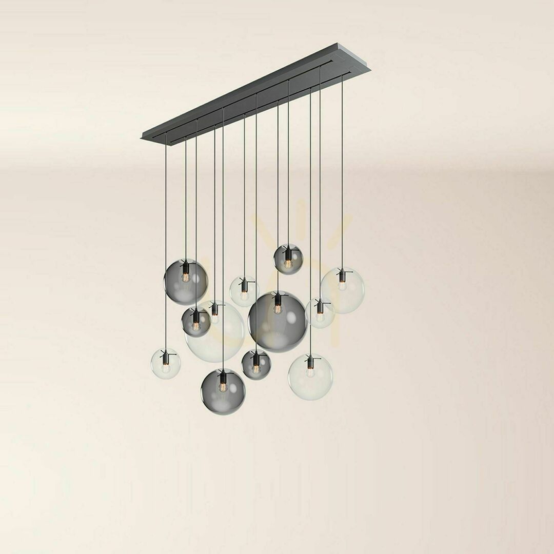 vyhliadka Luster s.luce Orb zlatý sklenený 12-žiarovkový 160 cm Luster s.luce Orb zlatý sklenený 12-žiarovkový 160 cm