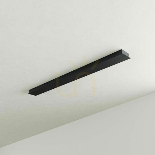 Skontrolujte Nosník striešky s.luce Modular obdĺžnikový čierny kov 160 cm