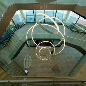 Luster s.luce Ring LED zlatý 180 cm stmievateľný moderný kruhový small 12