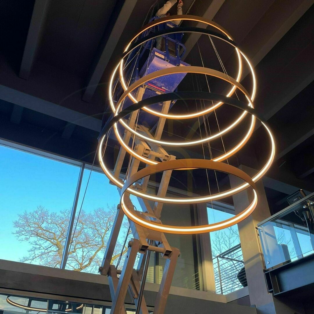 Šou Závesné svietidlo s.luce Ring LED čierne 180 cm Závesné svietidlo s.luce Ring LED čierne 180 cm