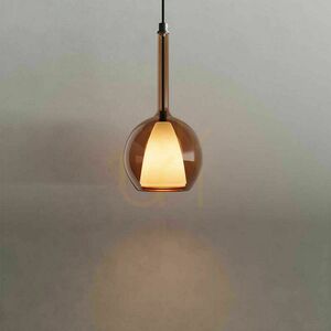 Závesné svietidlo s.luce Belluna sklenené hnedé Ø24 cm E27 small 14