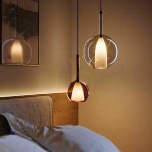 Závesné svietidlo s.luce Belluna sklenené hnedé Ø24 cm E27 small 2