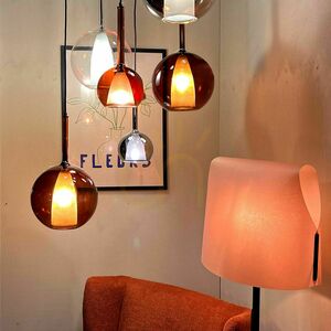 Závesné svietidlo s.luce Belluna sklenené hnedé Ø24 cm E27 small 3