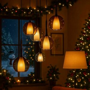 Závesné svietidlo s.luce Belluna sklenené hnedé Ø24 cm E27 small 4