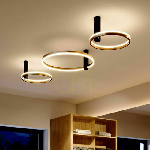 Skontrolujte Prisadené stropné LED svietidlo s.luce Ring Air zlaté Ø 60 cm
