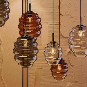 Závesné svietidlo s.luce Echos sklo dymové 25 cm E27 500 cm small 7