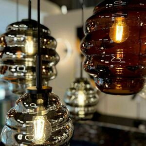 Závesné lustre s.luce Echos sklenené hnedé E27 500 cm small 1