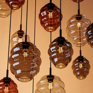 Závesné lustre s.luce Echos sklenené hnedé E27 500 cm small 4