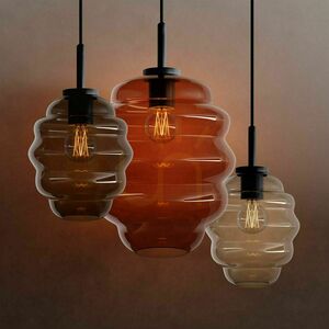 Závesné lustre s.luce Echos sklenené hnedé E27 500 cm small 6