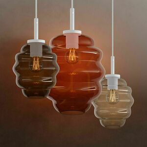 Závesné sklenené svietidlo s.luce Echos transparentné 18 cm E27 500 cm small 11