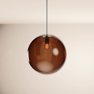 Závesné svietidlo s.luce Orb sklenená guľa hnedá 40 cm, závesenie 5 m, E27 small 14