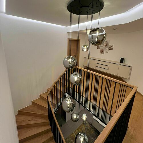 Skontrolujte Luster s.luce Orb sklenená guľa zlatý 50 cm, E27, stmievateľný