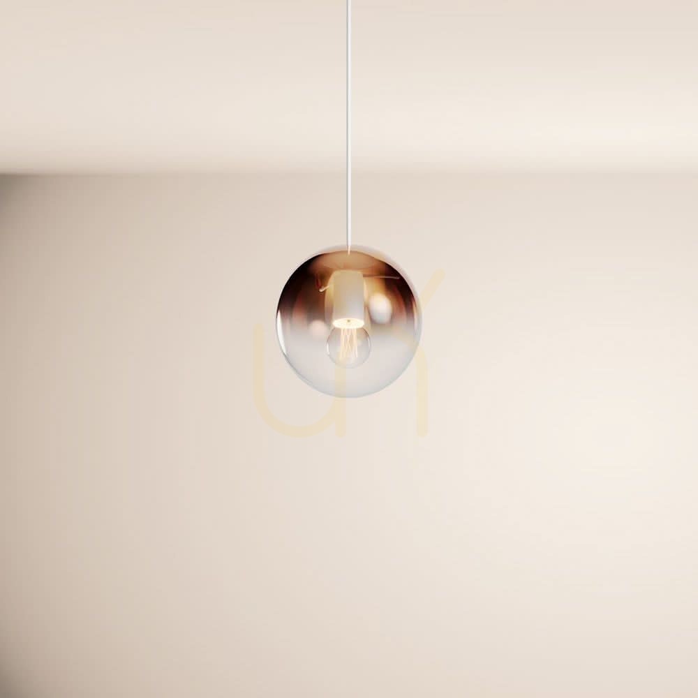 s.luce Orb Glass Pendant Light Copper 20 cm E27