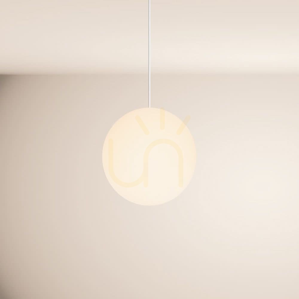 Csillár s.luce Orb üveggömbös fehér függesztett lámpa 30 cm, 500 cm kábel