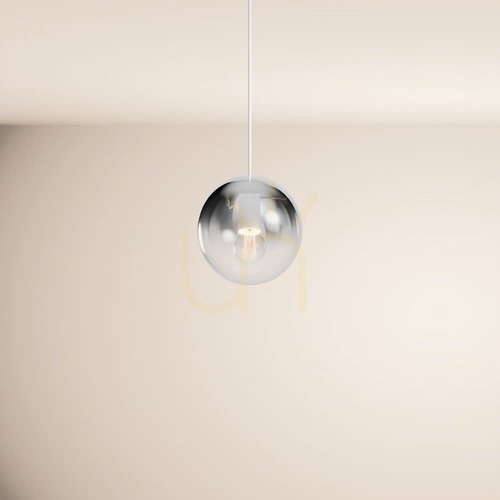 Skontrolujte Závesné svietidlo s.luce Orb sklenená guľa dymová s prechodom 20 cm biely kábel E27