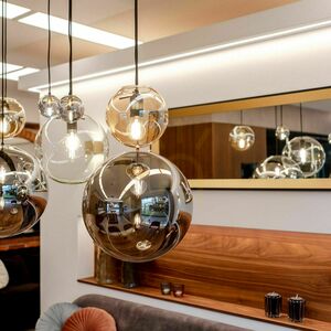 Závesné svietidlo s.luce Orb sklenené zlaté 30 cm E27 150 cm small 8