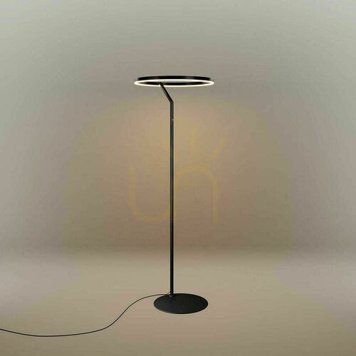 Skontrolujte Podlahová lampa s.luce Ring čierna Ø 60 cm LED dotykový stmievač