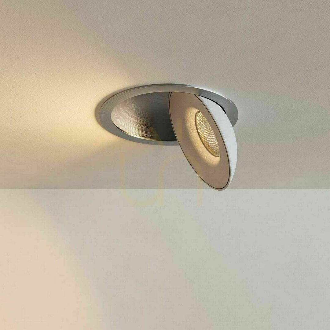 Šou Zapustený LED reflektor s.luce Santa Deep strieborný 11 W otočný stmievateľný Zapustený LED reflektor s.luce Santa Deep strieborný 11 W otočný stmievateľný