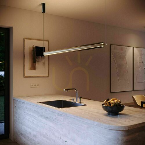 Skontrolujte Závesné svietidlo s.luce Ranya LED čierne sklo s diaľkovým ovládaním