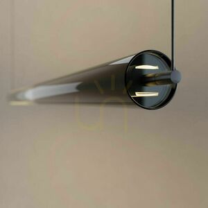 Závesné LED svietidlo s.luce Ranya 160 cm, hliníková úprava a dymové sklo, 42 W 2700 K, s ovládačom small 5