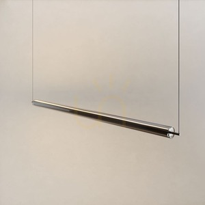 Závesné LED svietidlo s.luce Ranya 160 cm, dymové sklo, čierne telo small 4