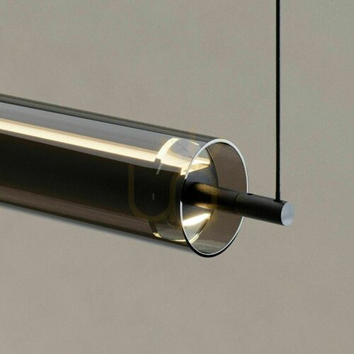Skontrolujte Závesné LED svietidlo s.luce Ranya 160 cm, dymové sklo, čierne telo