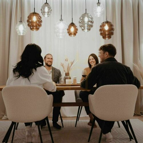 Skontrolujte Závesné svietidlo s.luce Echos Glass priehľadné sklo E27 150 cm