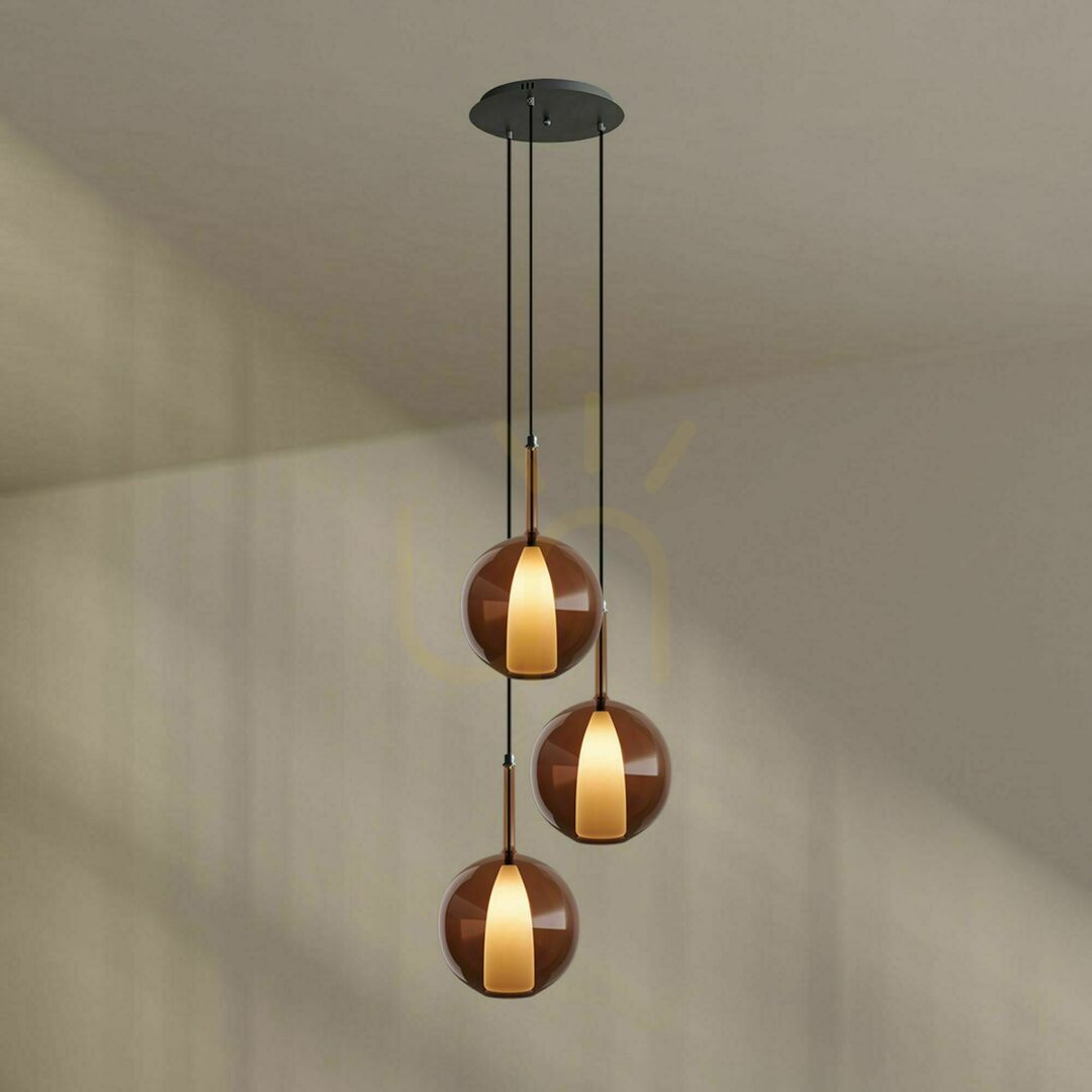 Náhľad Stropné svietidlo s.luce Belluna 3-plameňové sklo kov Ø 40 cm Stropné svietidlo s.luce Belluna 3-plameňové sklo kov Ø 40 cm