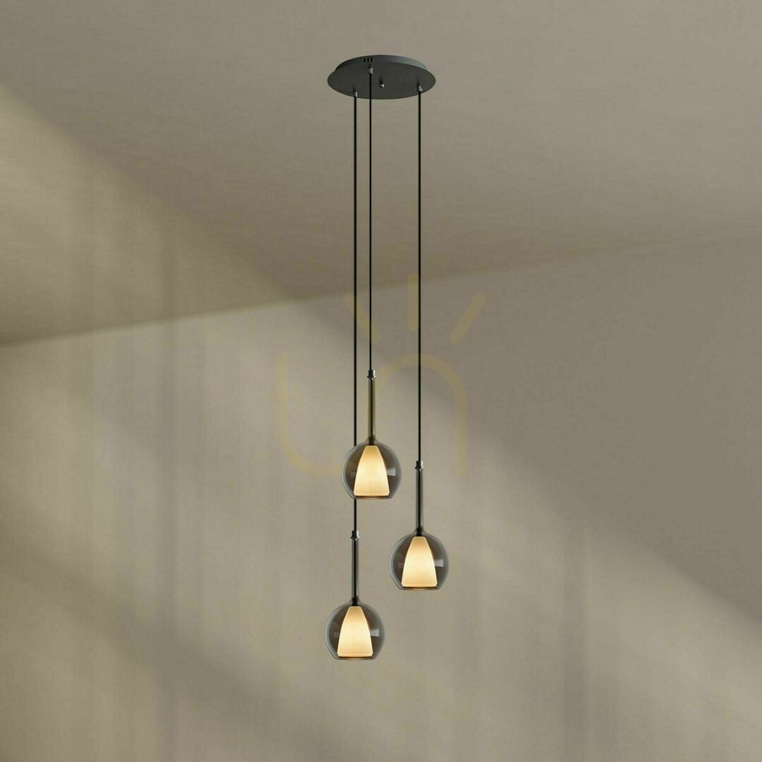 Šou Stropné svietidlo s.luce Belluna 3-plameňové sklo kov Ø 40 cm Stropné svietidlo s.luce Belluna 3-plameňové sklo kov Ø 40 cm