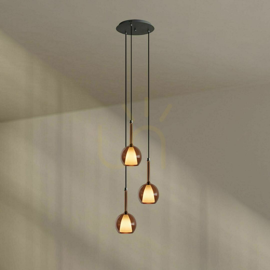 Displej Lustre s.luce Belluna 3-flame transparentné sklenené moderné Ø 40 cm Lustre s.luce Belluna 3-flame transparentné sklenené moderné Ø 40 cm