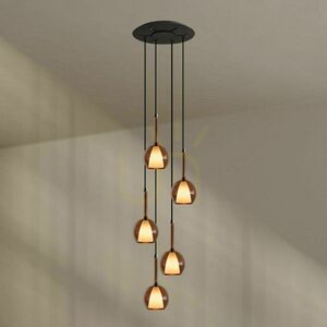 Luster s.luce Belluna dymové sklo 5-plameňový Ø 60 cm bežný stropný záves small 1