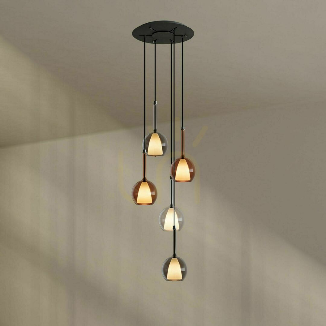 Skontrolujte Lustre s.luce Belluna 5-žiarový priehľadný sklenený 24 cm stropný kryt Lustre s.luce Belluna 5-žiarový priehľadný sklenený 24 cm stropný kryt