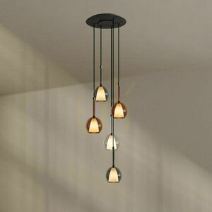 Luster s.luce Belluna 5-svetelný sklenený moderný Ø 60 cm small 5