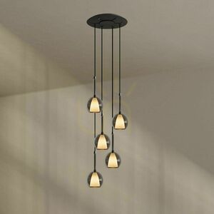 Lustre s.luce Belluna 5-žiarové dymové Ø 60 cm do obývačky small 3