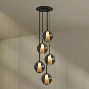 Lustre s.luce Belluna 5-žiarové sklenené moderné viacfarebné Ø 60 cm small 8